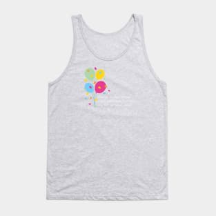 Balloon Up Your Dreams | Pink Yellow Blue Orange Green | Gray Tank Top